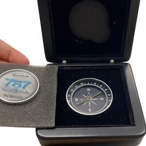 Boeing 787 Dreamliner First Flight Team Member Coin Compass Case Set